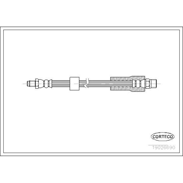 Corteco Brake Hose, 19026690 19026690